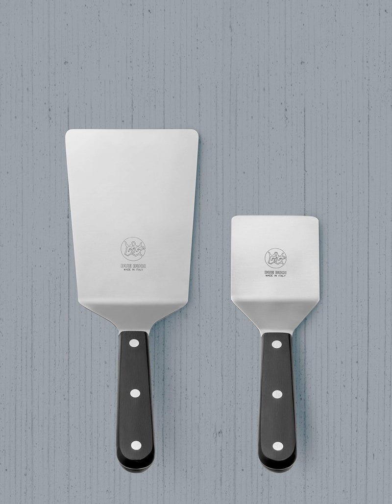 DUE BUOI SET Wide Spatula blade dimension 4"x6"1/3 and Square spatula blade dimension 2"1/2 x 2"1/2 Professional quality restaurant. Kitchen bbq grill griddle pastry. Non-stick Durable. ICQ Approved. - Image 2